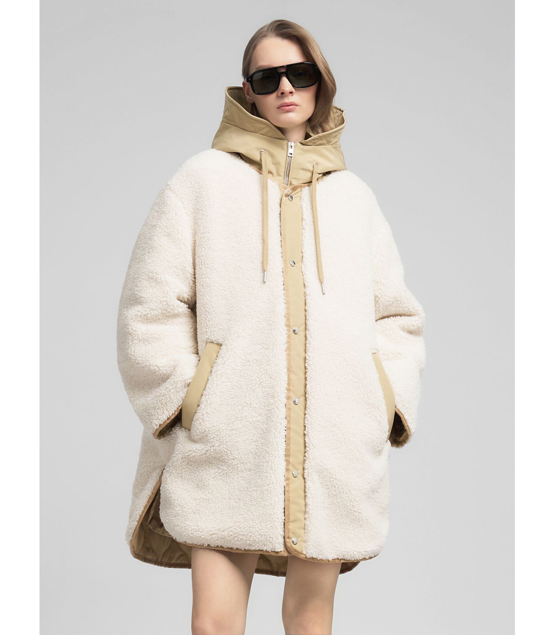 コンフォート リバーシブルロングジャケット 詳細画像 アイボリー 2